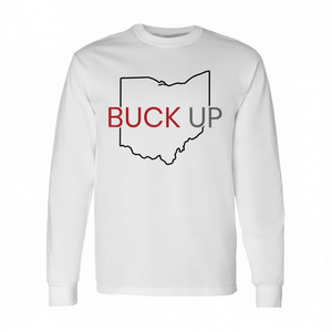 T-shirt a maniche lunghe Ohio Buck Up in cotone premium, taglia unisex per adulti - Product Image 2
