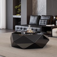 Table basse moderne de style italien minimaliste en acier inoxydable doré de forme irrégulière pour salon et appartement