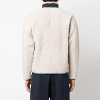 Veste bomber d'hiver XJYD Hip Hop de haute qualité avec poche contrastée en polaire Sherpa, chaude pour homme, pour l'extérieur