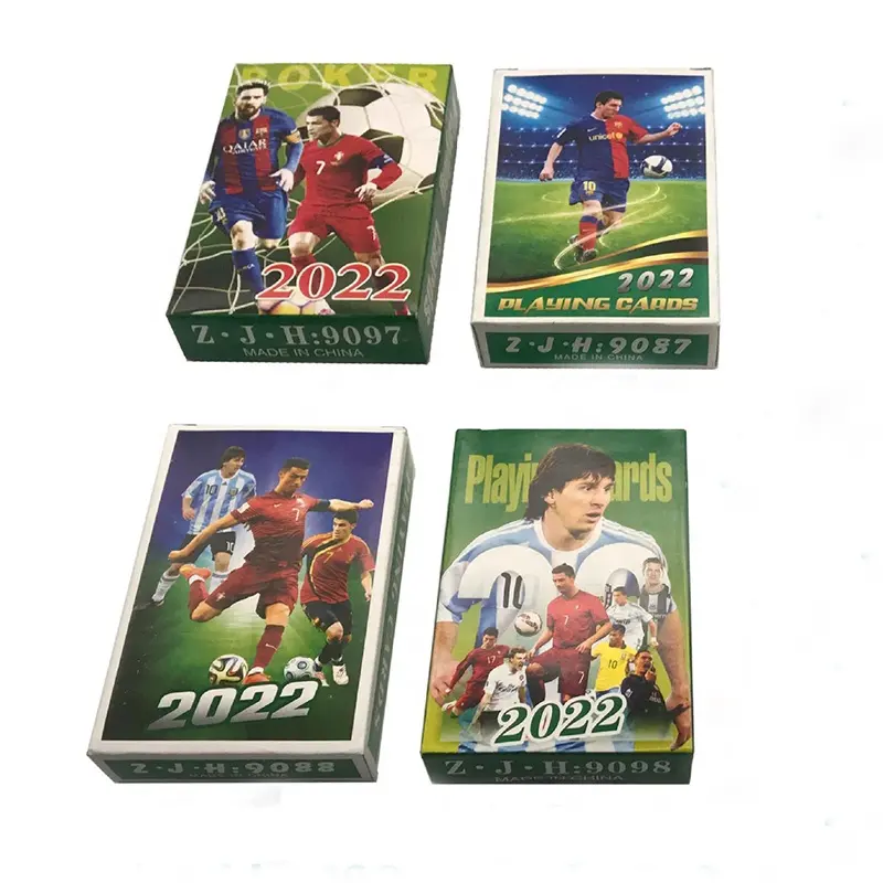 عرض مباشر من المصنع JP166 الأعلى مبيعاً بطاقات لعب كرة القدم إصدار 2022 من نجوم كرة القدم لسوق إفريقيا