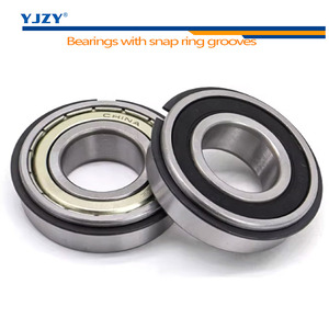 Rodamiento de Bolas de Ranura Profunda para Motor Eléctrico 6208NR 6201 6202 6205 6204 con Anillo Elástico, Sello de Goma 40x80x18mm, Holgura C3 - Product Image 1