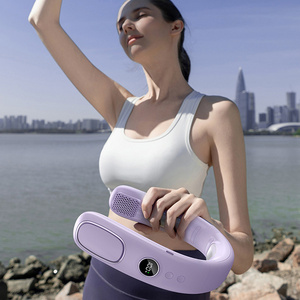 Ventilador de Cuello Portátil, Manos Libres, Alta Velocidad, Turbo, Pantalla LED, Cuerpo de Cobre, Control Táctil, Sin Aspas, Colgante, Recargable para Exteriores - Product Image 5