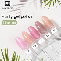 ICE NOVA Pureté Gel Polonais Professionnel Apprêt Laque Translucide Nude Doux Couleur Convient Printemps Été Hema Free 1kg En Vrac