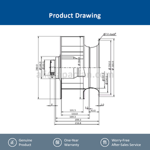 Ziehl-abegg RH28M-2DK.3F.1R 126387 FFU AC Centrifugal HVAC Railway Cooling <b>Fan</b> VFD Cooling <b>Fan</b> - Product Image 5