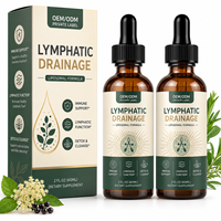 Gouttes liposomales de drainage lymphatique à marque privée OEM pour adultes, à base de racine de bardane, d'échinacée et de calendula, liquide oral 10 ml, dose quotidienne 60 ml