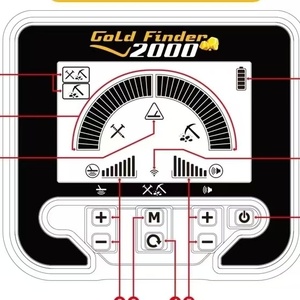 Rilevatore di Metalli Sotterraneo Gold Finder <span class=keywords><strong>2000</strong></span> ad Alta Sensibilità per Oro e Argento con Bobina di Ricerca Impermeabile Sostituibile - Product Image 3