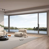Fenêtre coulissante latérale en aluminium avec double vitrage isolant trempé pour balcon