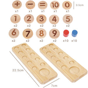 ของเล่นไม้มอนเตสซอรี่แบบตารางสิบช่อง สำหรับฝึกทักษะการเรียนรู้ตัว<span class=keywords><strong>เลข</strong></span> การบวก การลบ ของเล่นเสริมพัฒนาการทางคณิตศาสตร์สำหรับเด็ก - Product Image 6