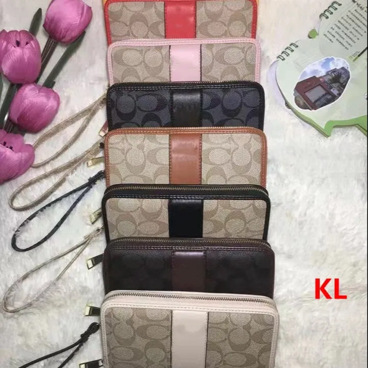 Factory Wholesale ladies purse Zipper Leather Wallet Women wallets for women luxury famous brand designer wallets for women