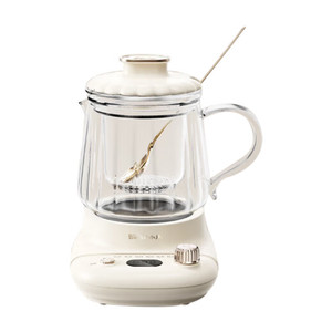 Hervidor Eléctrico Pequeño Little Bear YSH-E04L1, de Vidrio, 1L, Beige, con Tapa, Resistente al Calor, Tetera - Product Image 1