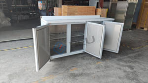 Table de travail commerciale 4 porte solide comptoir réfrigérateur banc de travail sous comptoir réfrigérateur Snack Table comptoir refroidisseur - Product Image 3