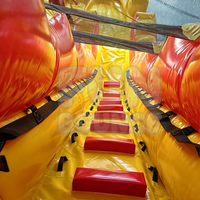 Tobogán Inflable Amarillo de PVC, Portátil y Diseñado para Juegos Comerciales al Aire Libre