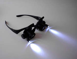 <span class=keywords><strong>10X</strong></span> 15X 25X 20x แว่นขยายตาคู่สวมใส่ซ่อมเครื่องเพชรพลอยนาฬิกาแว่นขยายไฟ LED หัวแว่นขยาย - Product Image 6