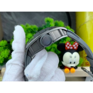 Luxurious Diver Tourbillon <b>Automatic</b> Mechanical Carbon Fiber Sapphire Case Rubber Band Unisex Sports Watch 50 Bar Water - Product Image 5