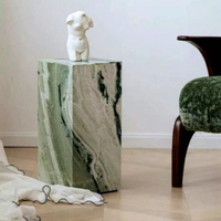 Table basse carrée en marbre naturel, base durable, design moderne et luxueux, meubles de salon haut de gamme pour hôtels