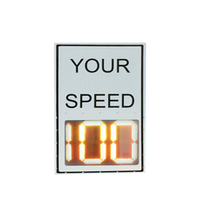 Panneau de signalisation routière solaire flexible à LED, détecteur de vitesse radar à 2 chiffres avec fonction de mesure et déclencheur de jeu de balle