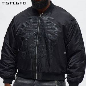 เสื้อแจ็คเก็ตผู้ชายทรงโอเวอร์ไซส์ลายพิมพ์หัวกะโหลก สไตล์เรโทร Y2K คุณภาพสูง กันลม กันน้ำ ผลิตตามสั่งจากโรงงาน - Product Image 5