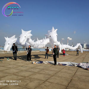 Costume de <span class=keywords><strong>dragon</strong></span> <span class=keywords><strong>gonflable</strong></span> à trois têtes avec éclairage LED pour défilé de rue en plein air - Product Image 4