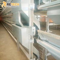 Fabricante de Equipos para Granjas Avícolas, Sistema Automático de Jaulas en Batería Tipo H para Gallinas Ponedoras en Zambia
