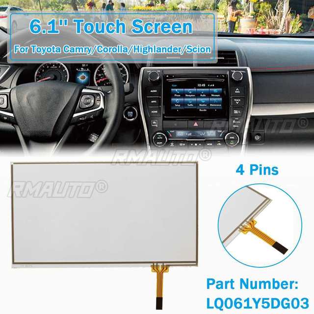 Touch Screen Glass Digitizer Fit for Toyota Camry Corolla Highlander Radio LQ061Y5DG03 6.1/7/7.3inch 4/8pin