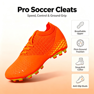 Chaussures <span class=keywords><strong>de</strong></span> <span class=keywords><strong>football</strong></span> MG 2026, tige synthétique, semelle extérieure en TPU, conception <span class=keywords><strong>de</strong></span> blocage <span class=keywords><strong>de</strong></span> talon, hiver/été, unisexe, prêtes pour le dropshipping, certifiées SGS, directement <span class=keywords><strong>de</strong></span> l'usine - Product Image 2
