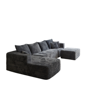 Contemporary <b>Cushion</b> Back Compressed Sofa, Pillow Top Armrest Foam Sectional Couch with 60 Months Warranty - Product Image 1