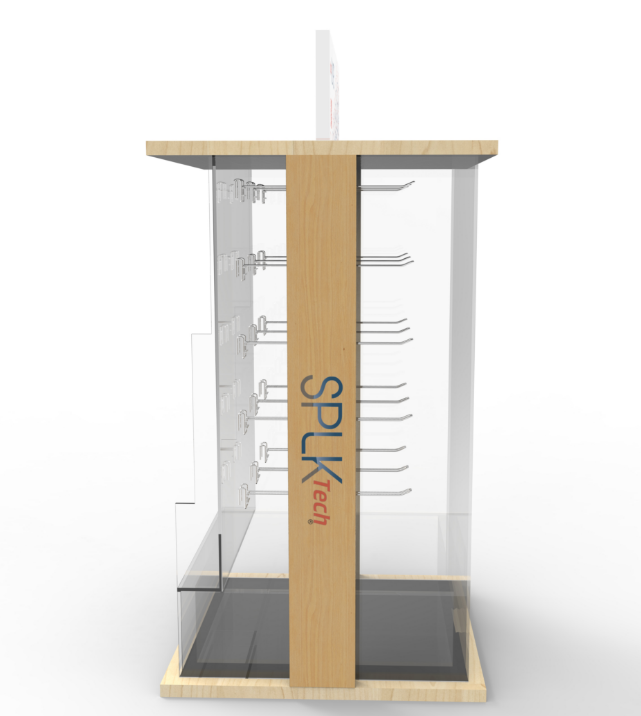 Customized Cell Phone Accessories Design Acrylic Retail Display Rack USB Cable Phone Charger Mobile Accessories Display Rack — view 6