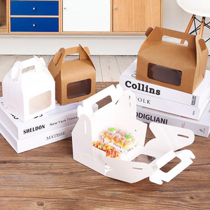 Caja <span class=keywords><strong>de</strong></span> Papel Kraft con Gancho <span class=keywords><strong>y</strong></span> Ventana, Empaque Portátil para Llevar Galletas, <span class=keywords><strong>Chocolate</strong></span> <span class=keywords><strong>y</strong></span> Pasteles - Product Image 4