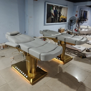 Table de massage électrique 3/4 moteurs avec base dorée moderne pour salon de coiffure et soins du visage, fabriquée à Foshan - Product Image 6