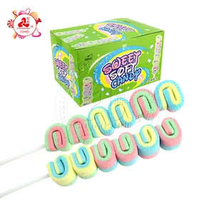 Colorful string cake roll shape marshmallow lollipop cotton candy