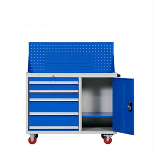 Atelier moderne grande capacité multi-fonction 4 tiroirs porte unique boîte à outils réparation automatique matériel chariot <span class=keywords><strong>de</strong></span> rangement armoire <span class=keywords><strong>de</strong></span> garage - Product Image 4