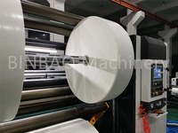 Rollo de papel Kraft recubierto a prueba de aceite, máquina rebobinadora con sistema de descarga automática para bolsas de papel