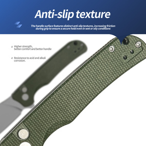 G10 xử lý ngoài trời Túi cắm trại dao tùy chỉnh D2 thép không gỉ gấp săn bắn EDC OEM hỗ trợ - Product Image 2