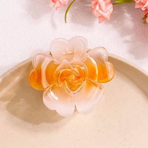 Qianjin กิ๊บหนีบผมรูปดอกไม้พลาสติกใสสำหรับผู้หญิงอุปกรณ์เสริมผมสีสันสดใสจำนวนมาก - Product Image 6