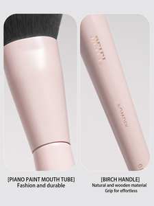 Pinceaux de maquillage cosmétiques à poils synthétiques doux, manche en bois rose, pinceaux pour le visage et les yeux, pour fond de teint en poudre, contour des sourcils - Product Image 4