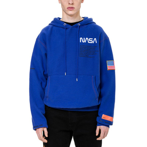 Lâche surdimensionné pull coton polaire goutte épaule à <span class=keywords><strong>capuche</strong></span> personnalisé <span class=keywords><strong>NASA</strong></span> lettre brodé Essentials à <span class=keywords><strong>capuche</strong></span> - Product Image 1