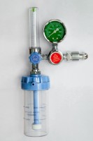 Régulateur d'oxygène à embout mâle avec débitmètre, inhalateur d'oxygène médical avec humidificateur