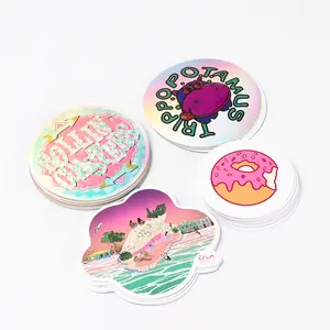 Custom printing cute stickers kawaii waterproof die cut square heart sticker die cut sticker roll custom