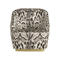 Italie fait à la main moderne Accent Lounge Chair de haute qualité doux imprimé léopard gland décontracté Villa appartement loisirs salon