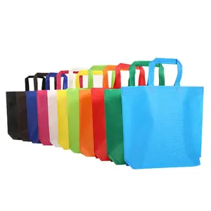Giá thấp bán hàng đầy đủ in thân thiện với môi tái sử dụng siêu thị hàng tạp hóa mua sắm không dệt Tote Bag với logo