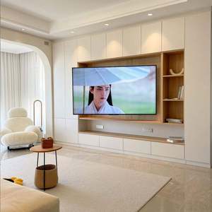 Meuble TV sur mesure pour salon, style nordique, style moderne simple, meuble mural TV intégré - Product Image 3