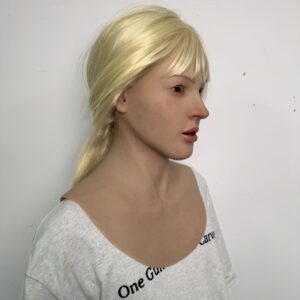 Máscara Facial de Silicona Realista de Belleza Rubia, Hecha a Mano, con Textura de Piel Real, Transpirable, para Halloween, Cosplay, Filmación de Películas - Product Image 3