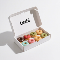 Boîtes en papier pour pâtisserie, desserts, gâteaux, biscuits, beignets, gaufres, pliables, de qualité alimentaire, personnalisées avec logo
