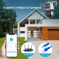 ICSEE Nueva cámara CCTV binocular de 6 MP Vigilancia para el hogar HD WIFI Puerto de red cableado inalámbrico Cámara IP