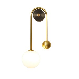 Nordic <b>Wall</b> Lamp Glass Shade Led <b>Light</b> Source E27 Bulb Base <b>Switch</b> Control For Living Room Bedroom Decorative Lighting - Product Image 5