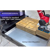 Station de palettisation collaborative avec bras robotique cobot à six axes et base élévatrice 30/35/50 kg, capacité de 7 à 10 pièces/min, garantie 1 an