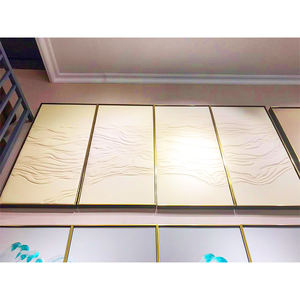 Современный тисненый кожаный фон Настенный декор Классический вышитый дизайн водонепроницаемый огнестойкий влагостойкий - Product Image 3