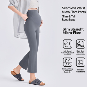 Leggings Premaman per Donne, Pantaloni Elasticizzati per <span class=keywords><strong>Gravidanza</strong></span>, per Uso Quotidiano Casual e Stratificazione Quotidiana - Product Image 4