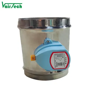 Disesuaikan <span class=keywords><strong>hvac</strong></span> baja tahan karat 201 304 vcd bulat melingkar saluran listrik bermotor kontrol volume peredam udara