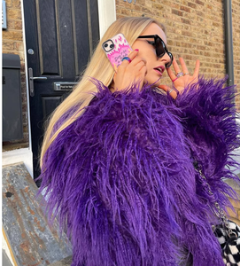 Cappotto di Lusso in Pelliccia di Agnello Mongolo per <span class=keywords><strong>Donna</strong></span>, Colorato Invernale Caldo in Finto Cachemire e Lana, Stile Lungo fino a Terra in <span class=keywords><strong>Ecopelle</strong></span> a Prezzo di Fabbrica - Product Image 6